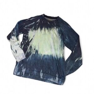 Mitchell Evan Tie Green Gray Dye Sweatshirt Mens Large‎ Unisex